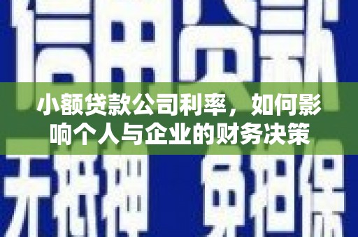 天山小额贷款公司利率，如何影响个人与企业的财务决策