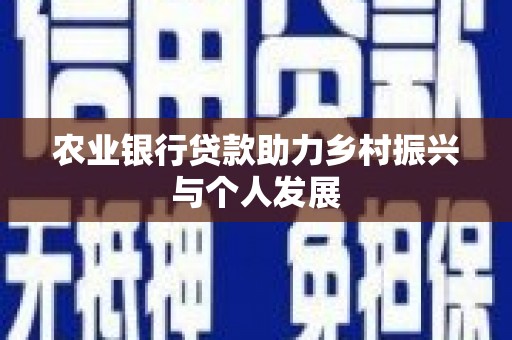 天山农业银行贷款助力乡村振兴与个人发展